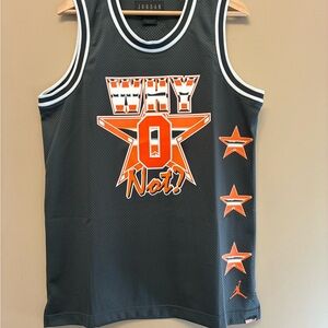 Jordan Black and Gray Mesh Jersey